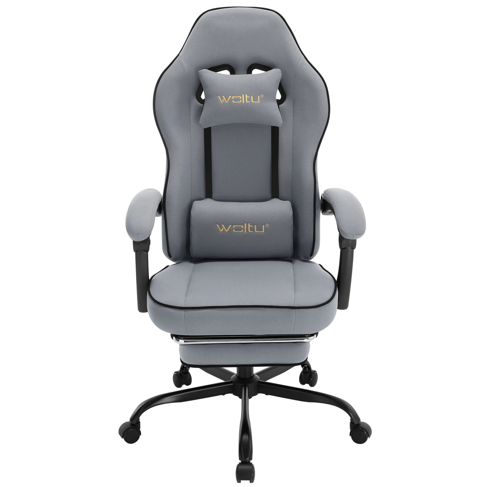 Silla giratoria ergonómica para Gaming, asiento de ordenador de oficina con cojín Lumbar, almohada, reposapiés