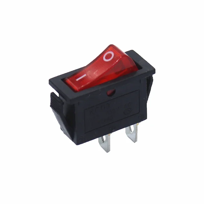 10 sztuk KCD3 ON-OFF 16A 2Pin podświetlany punktowy SPST zatrzaskowy przełącznik kołyskowy jednobiegunowy 2 pozycje z 12/220 V — zdjęcie 2