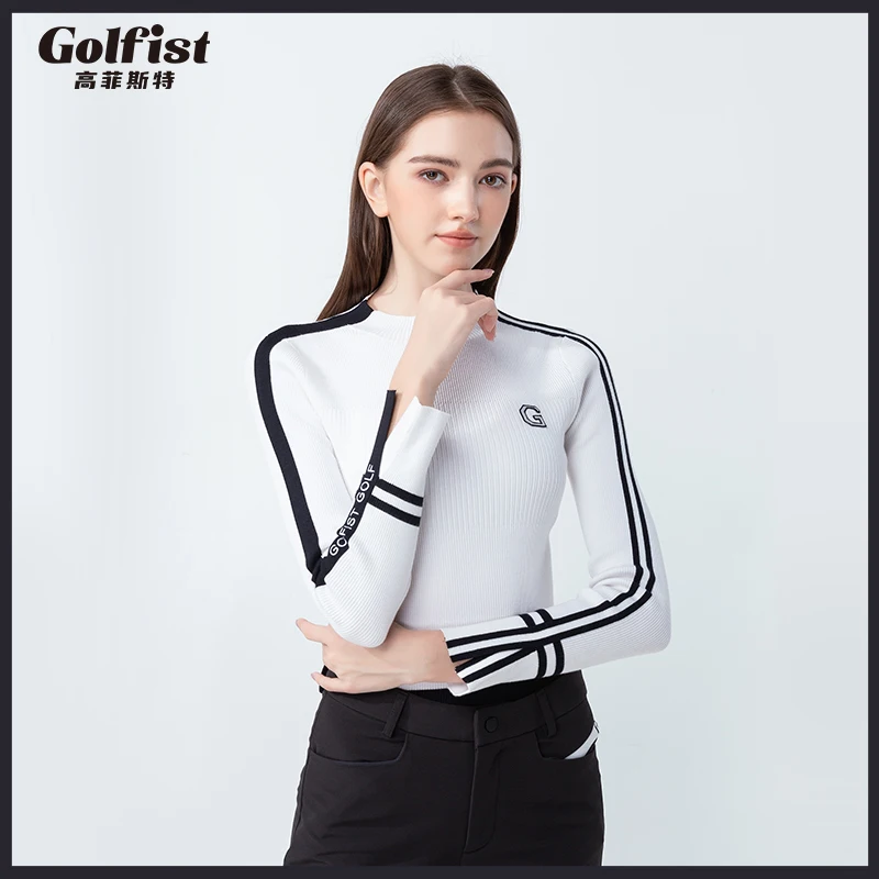 

Golfist Golf Autumn Spring Women's Versatile Knitted Long Sleeve Sweater Slim Fit Elastic Breathable Outdoor Golf Clothing