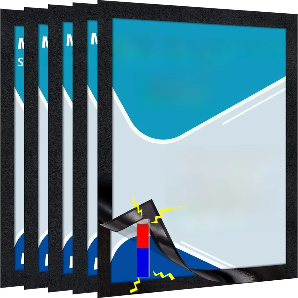 5 paczek magnes ramka na zdjęcia dzieci artystyczny uchwyt na zdjęcia ścienny organizer do zdjęć wyświetlacz do domowego biura reklamuj, A3/A4/A6/30x30cm — zdjęcie 2