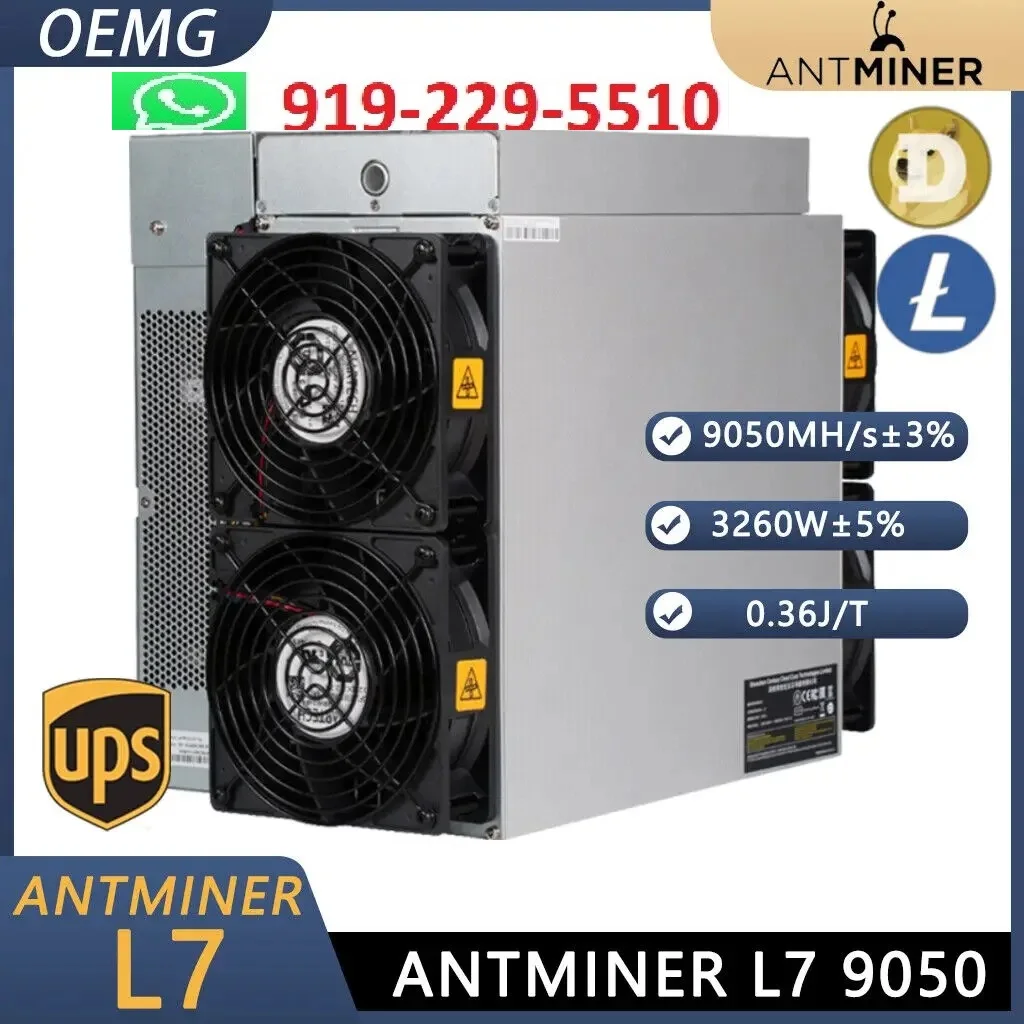 ORIGINAL ANTMINER L7 9050 MH 3260W NOW IN STORE AND READY TO SHIP WE DELIVER NATION WIDE