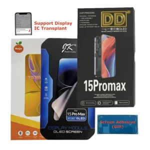 Bilashmart iPhone 15 Pro Max Screen Display 3D Touch Digitizer 15PM LCD Assembly Soft Hard OLED Incell Ruiji JK DD Replacement Parts