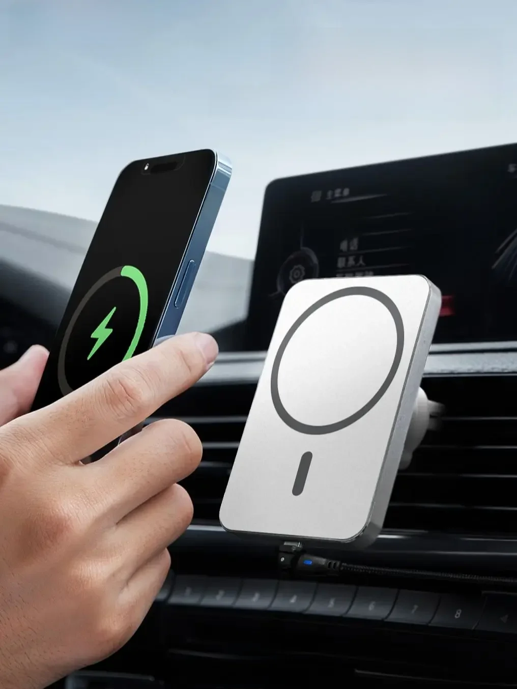 15w magnético sem fio carregador de carro montar telefone adsorvível para iphone 15 14 13 pro max