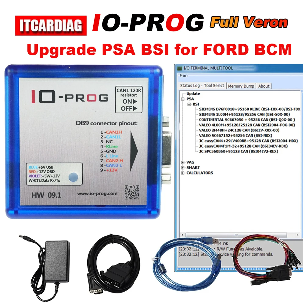 

IO-PROG Full Terminal Programmer For PSA BSI IO Prog Full License Activation for GM/ Opel Ioterminal IOPROG with ECU TCM BCM EP