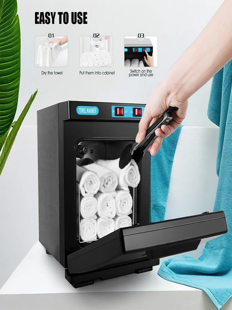 5L UV Hot Handdoek Warmer Kast 150W Hot Badhanddoek Warmer met Aluminium Kamer Snelle Verwarming voor Facial Spa Haar schoonheidssalon - afbeelding 2