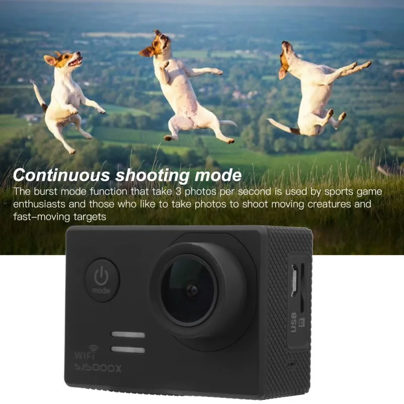 SJ5000X Elite SJCAM 4K Action Camera , Gyroscope Stabilization,170° Wide Angle Lens,Waterproof Sports Camera Bicycle Helmet