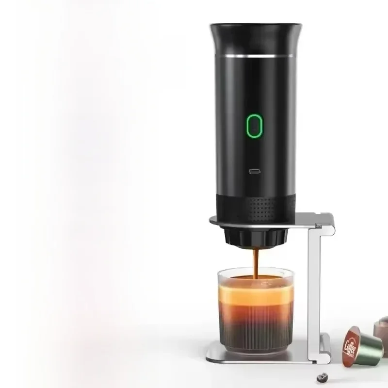 Machine à café expresso électrique Portable sans fil, pour voiture et maison, Camping, 3 en 1, capsules de poudre, cafetière de voyage