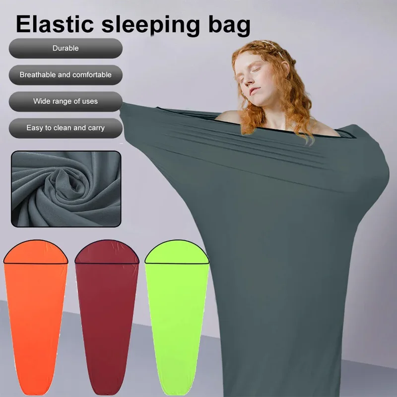 

High Elasticity Sleeping Bag Liner Lightweight Travel Carry Sheet Portable Hotel Anti Dirty Sleeping Bag Outdoor Camping Bed