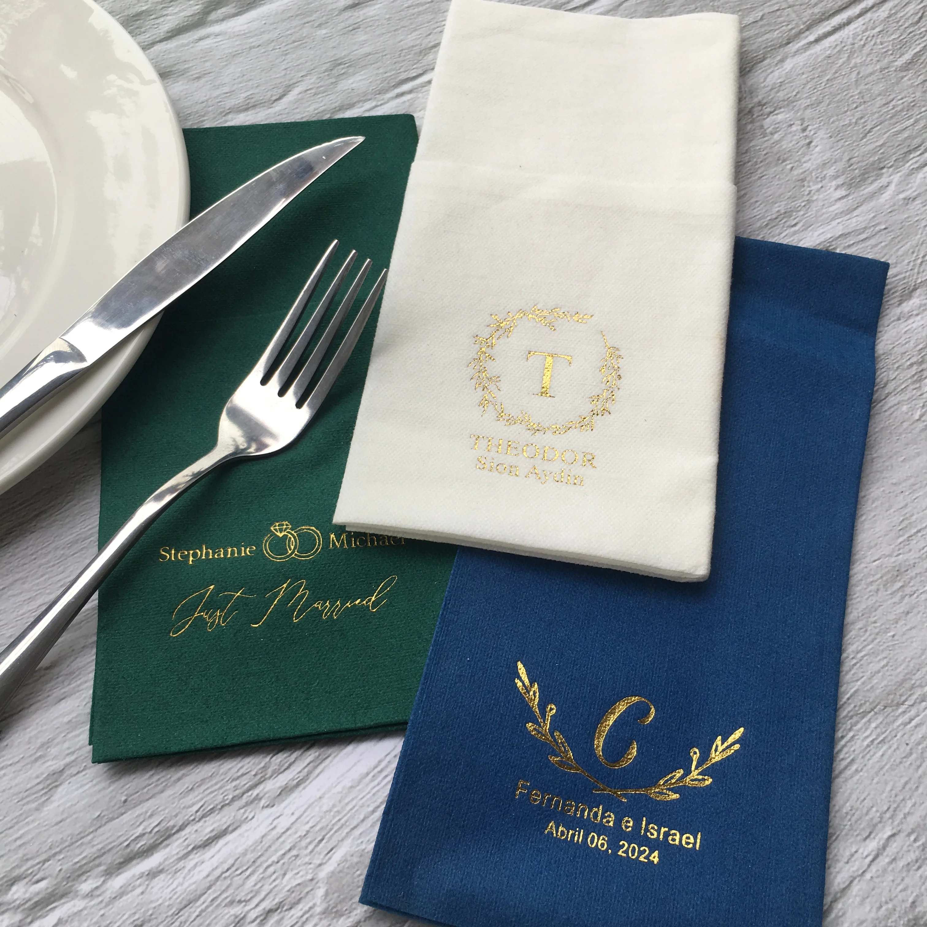 50 servilletas de renovación Vow | Servilletas de lámina dorada para renovación de votos de boda | Todavía hacemos | 25 aniversario | Siesta del aniversario de boda