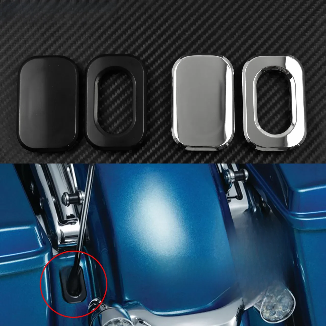 Motocyklowa osłona otworu antenowego do Harley Touring 2006-2019 Street Glide 2010-2019 Road Glide Road King Special — zdjęcie 2