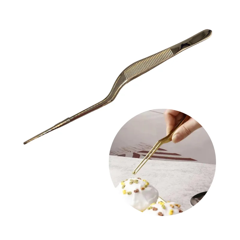 Cake Tool Cake Precision Tweezers Set 4 Claws Tweezer Alloy Knurled Finger Handle Sugar Pearls Clip FONDANT TOOL