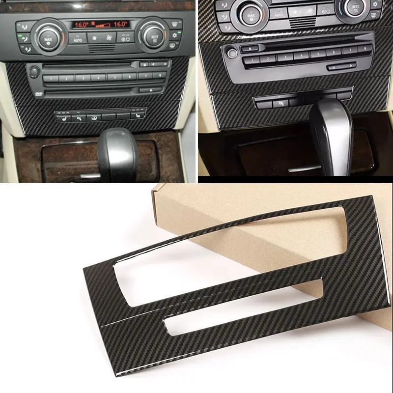 

Car Interior Center Control CD Panel Frame Cover Trim ABS Accessories Carbon Fiber Style For BMW 3 Series E90 E92 E93 2005-2012