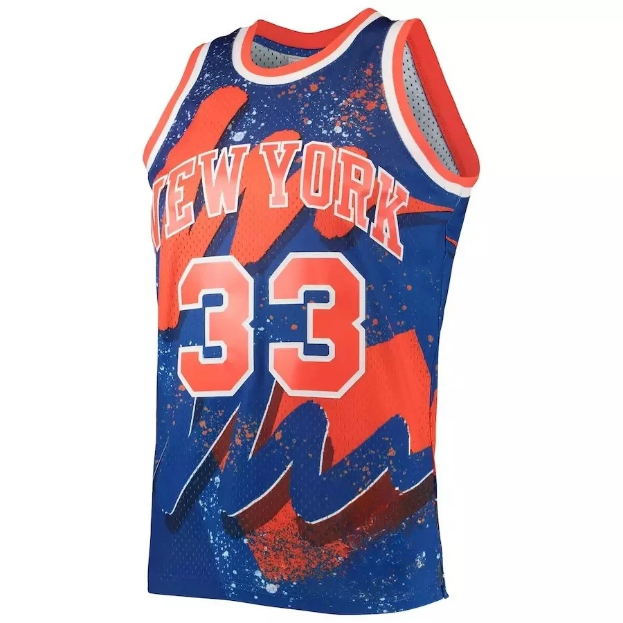 24 New Basketball Jersey  Knicks Ewing #33 1991 HYPER HOOPS Fan Edition Jersey Summer Children's Adult Basketball Training Wear