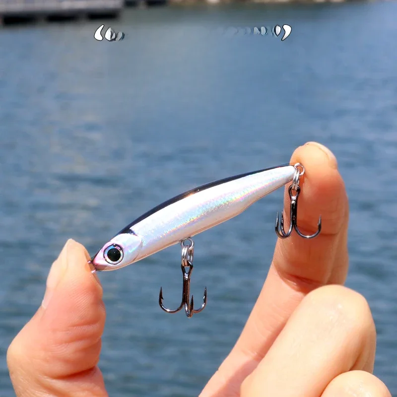 1 pçs 3.5g 5.5g 8g 13g 17g mini lápis minnow isca de pesca isca dura mergulho afundando ganchos