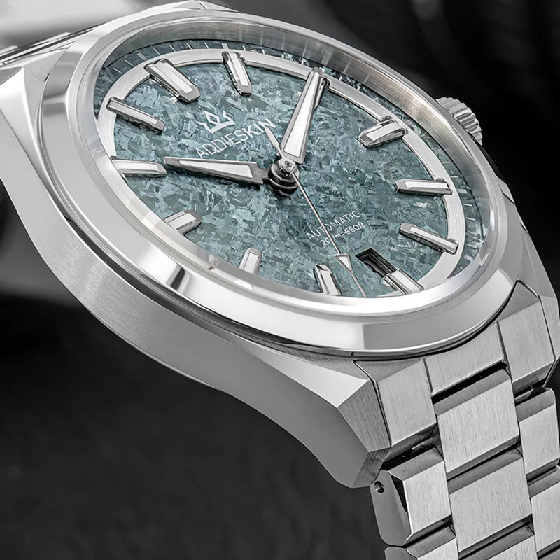 AddiesKin K006 Men's Luxury Automatic Mechanical Watch Crystallized Titanium Dial Unique Texture Miyota 9015 Sapphire Crystal