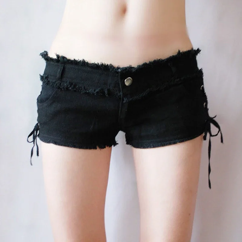 Sexy Women Tassel Low Rise Waist Hot Short Sexy Denim Booty Sexy Jeans Shorts Cute Micro Mini Short Club Wear Fashion F26 — zdjęcie 2