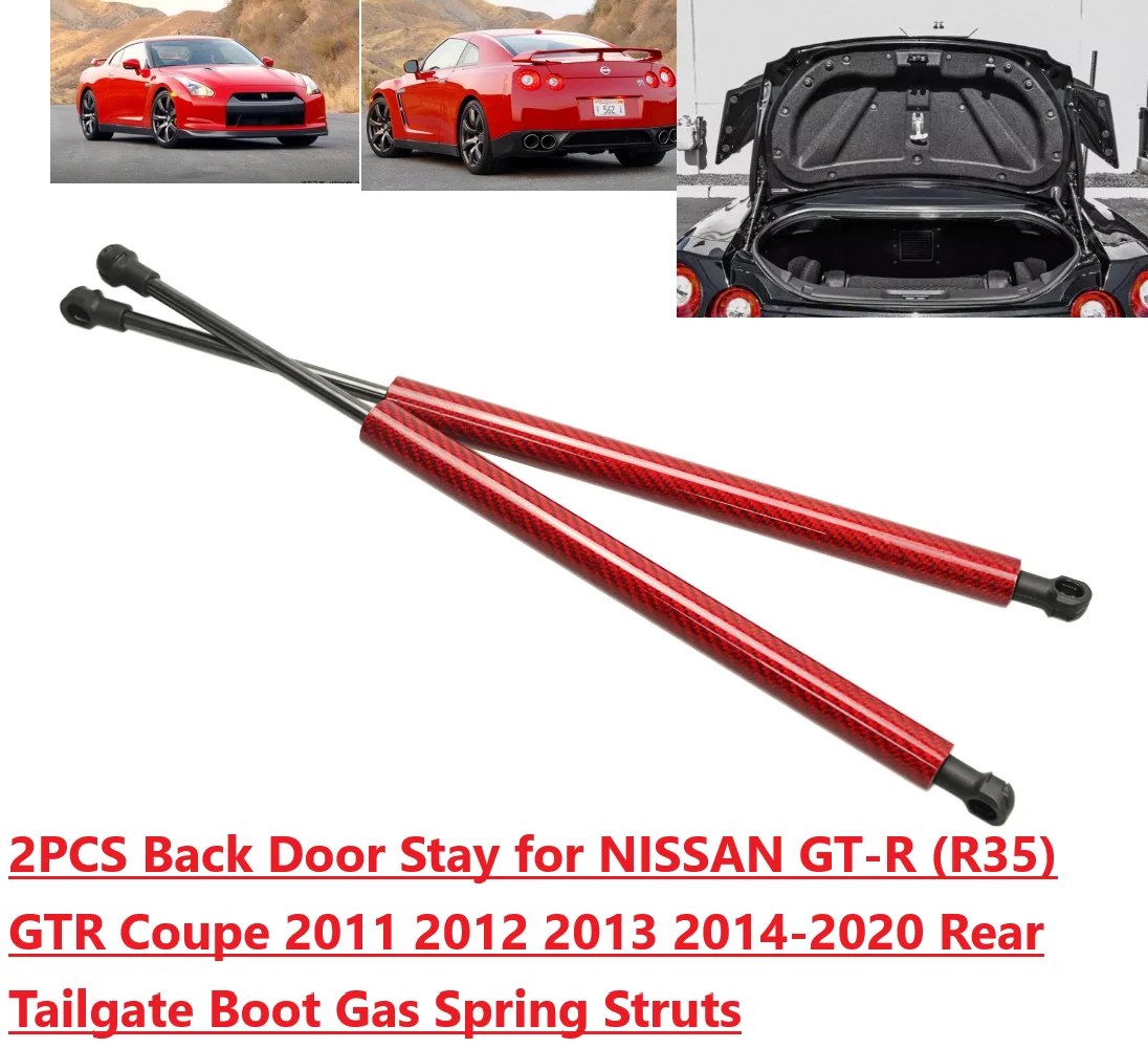 

2PCS Back Door Stay for NISSAN GT-R (R35) GTR Coupe 2010 2011 2012-2020 Rear Tailgate Boot Gas Spring Struts Prop Lift Support