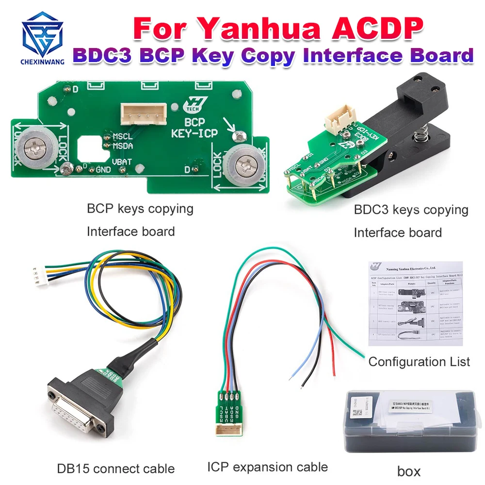 For BMW Yanhua ACDP BDC3 BCP Key Copy Interface Board Kit for BMW G Chassis BDC3 for BMW U BCP Key Copy Work with ACDP Module 38