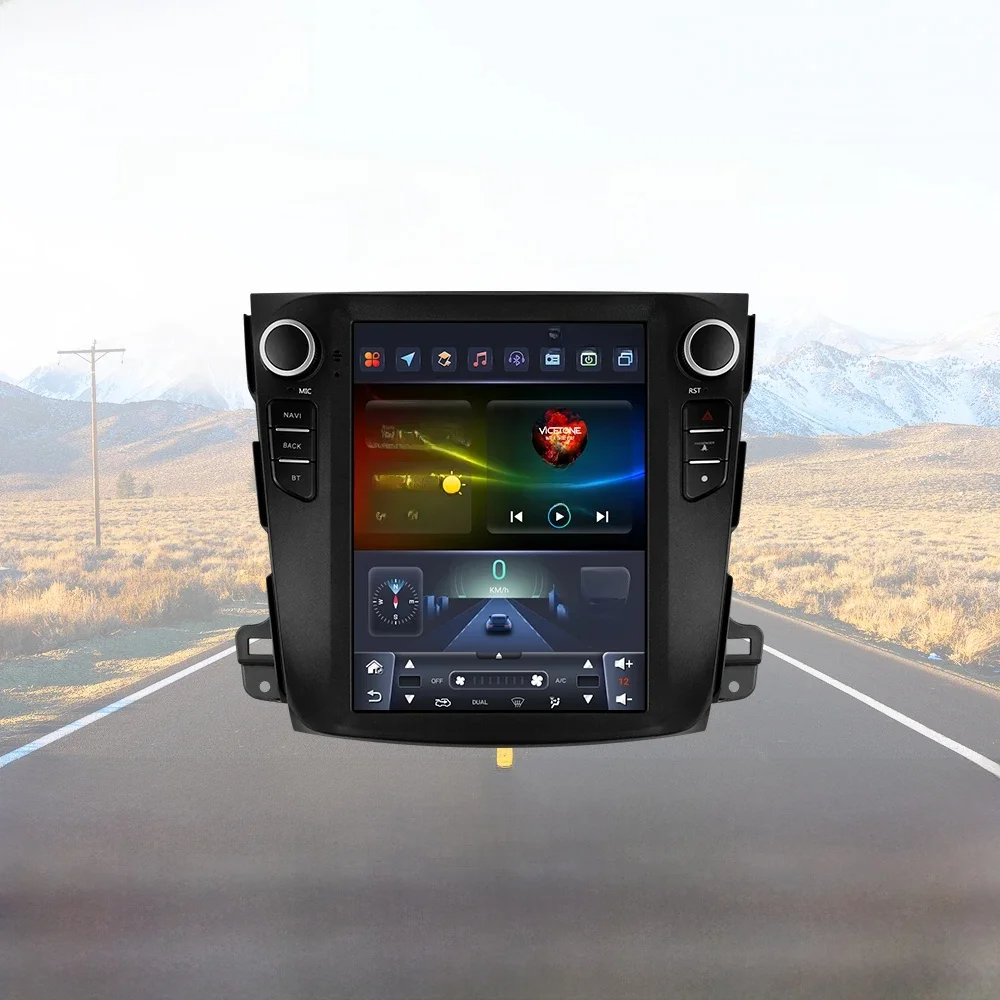 Hizpo 9,7 "Für Tesla Stil Auto Radio Für Mitsubishi Outlander XI 2 2008-2011 Android Auto Multimedia Player 4G Drahtlose Carplay
