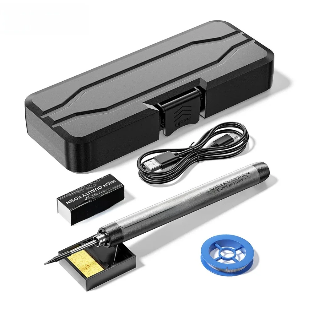 USB Soldering Iron Type-C Interface Mini Soldering Iron Set Digital Display Electric Soldering Iron Adjustable Temperature 5V 8W