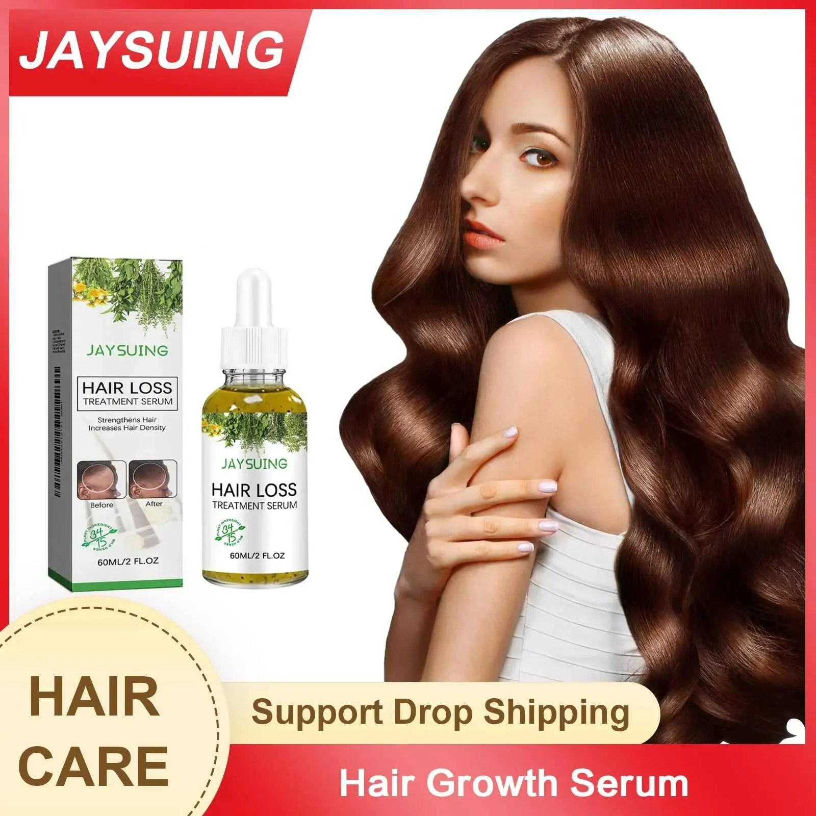 

Hair Growth Serum Anti Loss Repair Damaged Strengthen Hair Roots Anti Dandruff Scalp Treatment Anti Frizz Nourishing Hair Serum