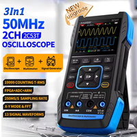 FNIRSI 2C53T 2C23T Upgrade 3in1 Oscilloscope Multimeter Signal Generator 50MHz Bandwidth 250MS Rate Dual Channel 20000 Counts