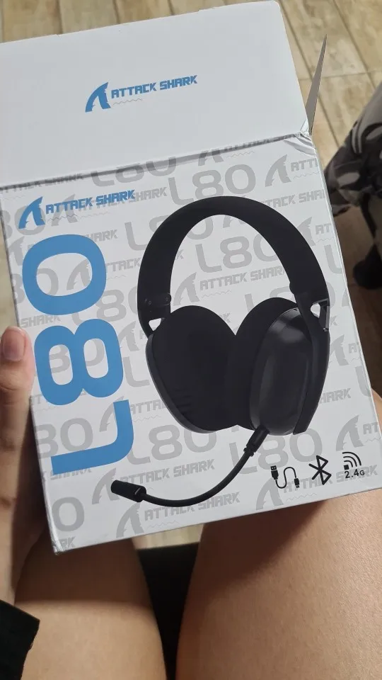 ATTACK SHARK L80 Ultra-Light Tri-Mode Gaming Headset Lightweight Wireless Gaming Headset for PC/PS4/PS5/Switch/Xbox photo review