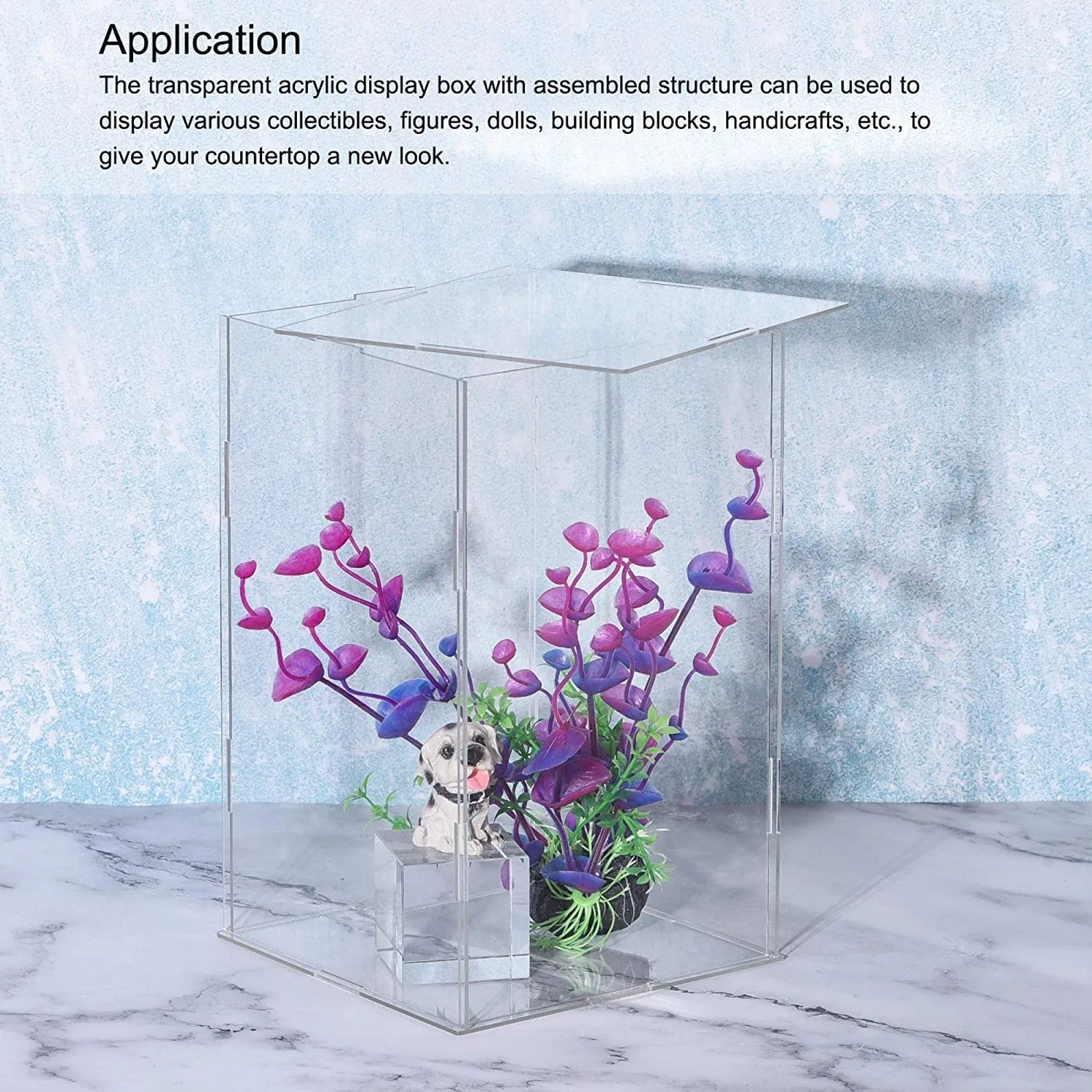 Clear Acrylic Display Box Countertop Case Organizer Stand Dustproof Showcase for Figures/Toys/Collectibles/Gundam/Car Model/Lego