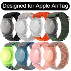 Airtag Bracelet for Kids, AirTag Holder with Nylon Elastic Wristband, Anti Lost GPS Tracker Case for Child Girls Boys Elder