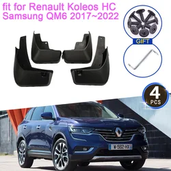 for Renault Koleos 2 HC Samsung QM6 2017~2022 2018 2019 2020 MudFlaps Mudguards Anti-splash Guards Fender Flare Car Accessories