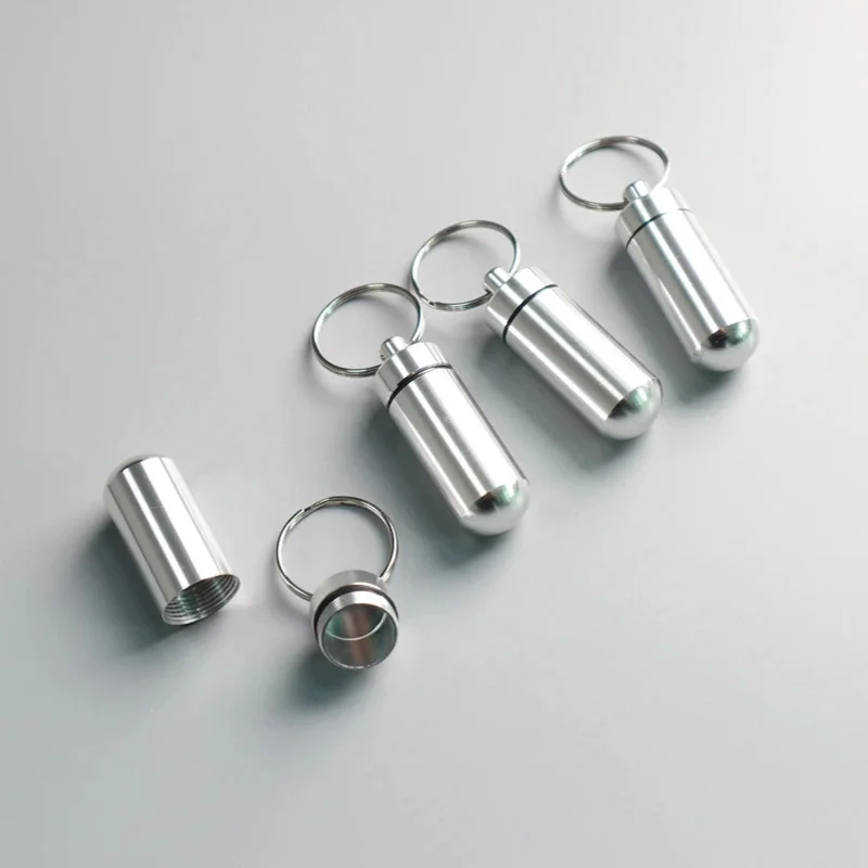 Mini boîte à pilules Portable, étuis en aluminium étanches, bouteille de comprimés, médicaments, vitamines, huiles de poisson, conteneur organisateur de stockage