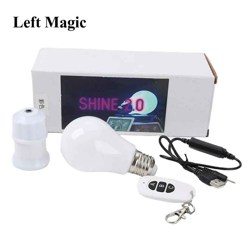 Shine 2.0 Magic Tricks Remote Control Bulb Light Color Change Magia Mind Control Stage Illusions Gimmicks Mentalism Props