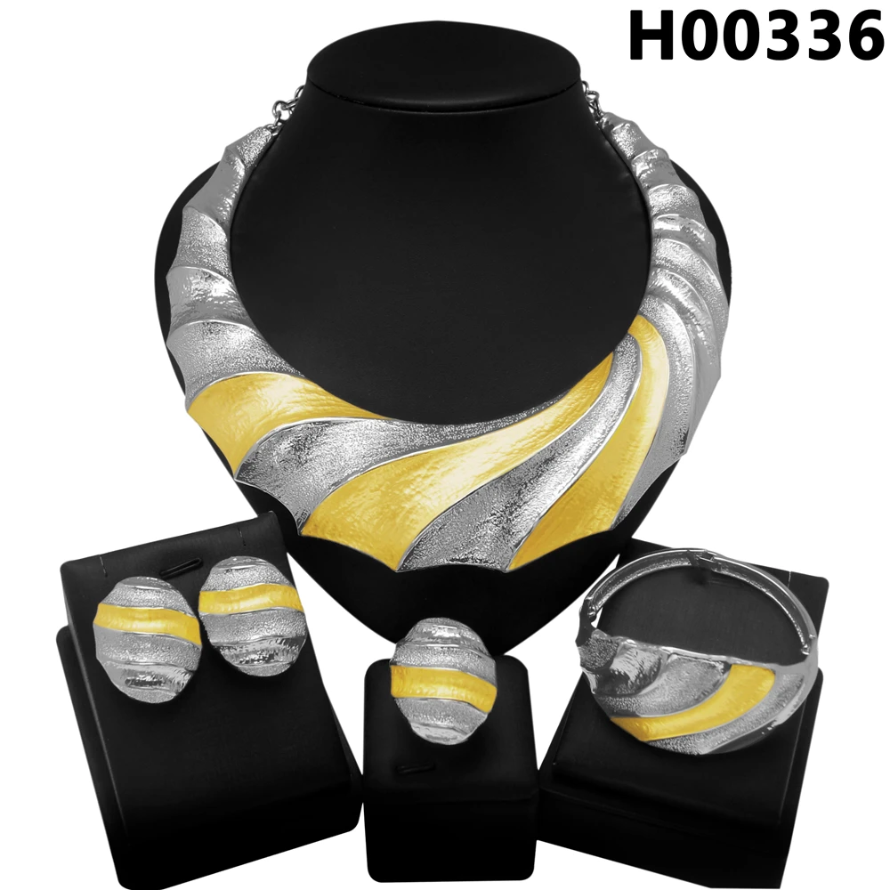 Dubai  Gold Plated Jewelry Sets For Women Brazilian Original Fashion Trend Earrings Rings Wedding Banquet Jewelry Sets