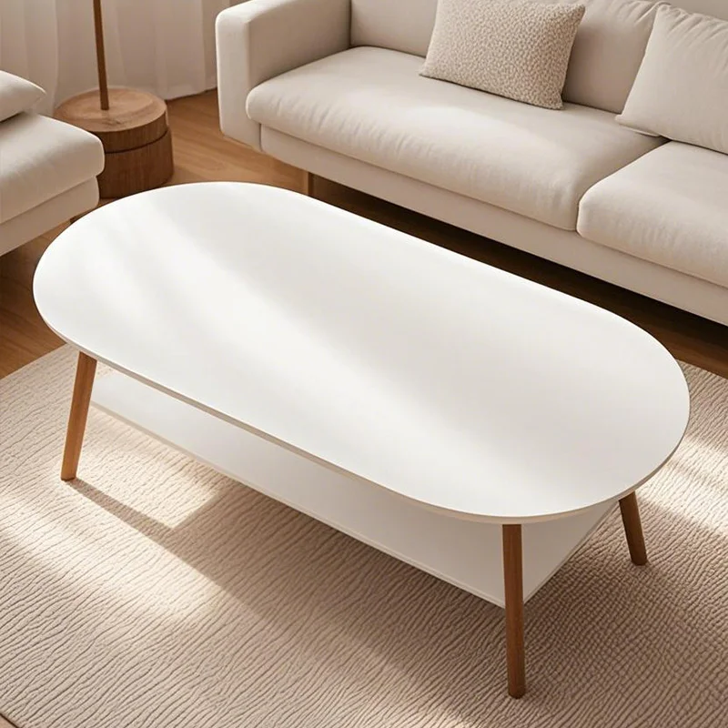 Meja Rak Sofa Ruang Tamu Bulat Meja Tamu