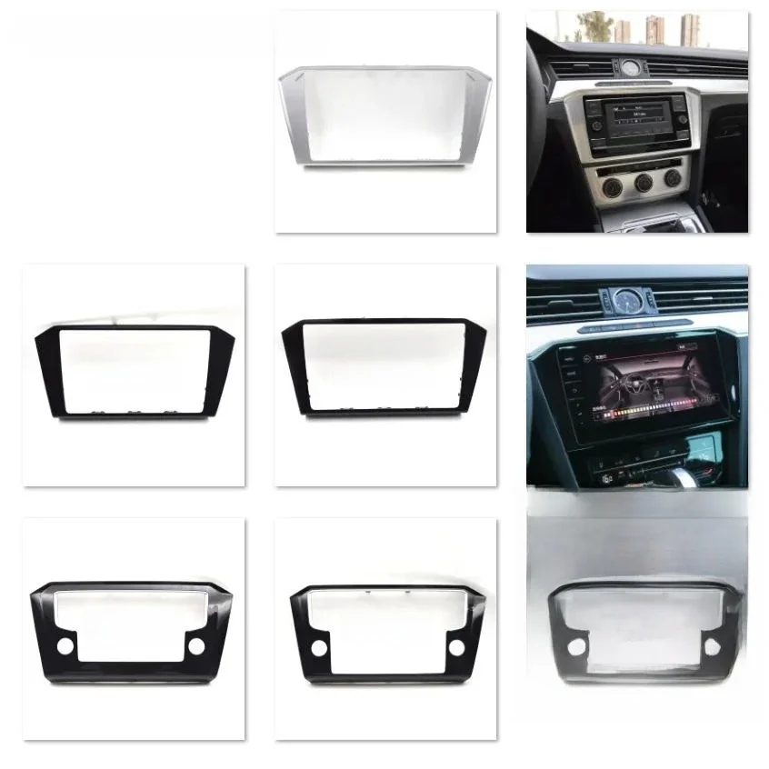Dla VW Passat B8 MIB Silver Black Host Multimedia Display Screen Plastic Frame 3GD 858 069 A B C — 2