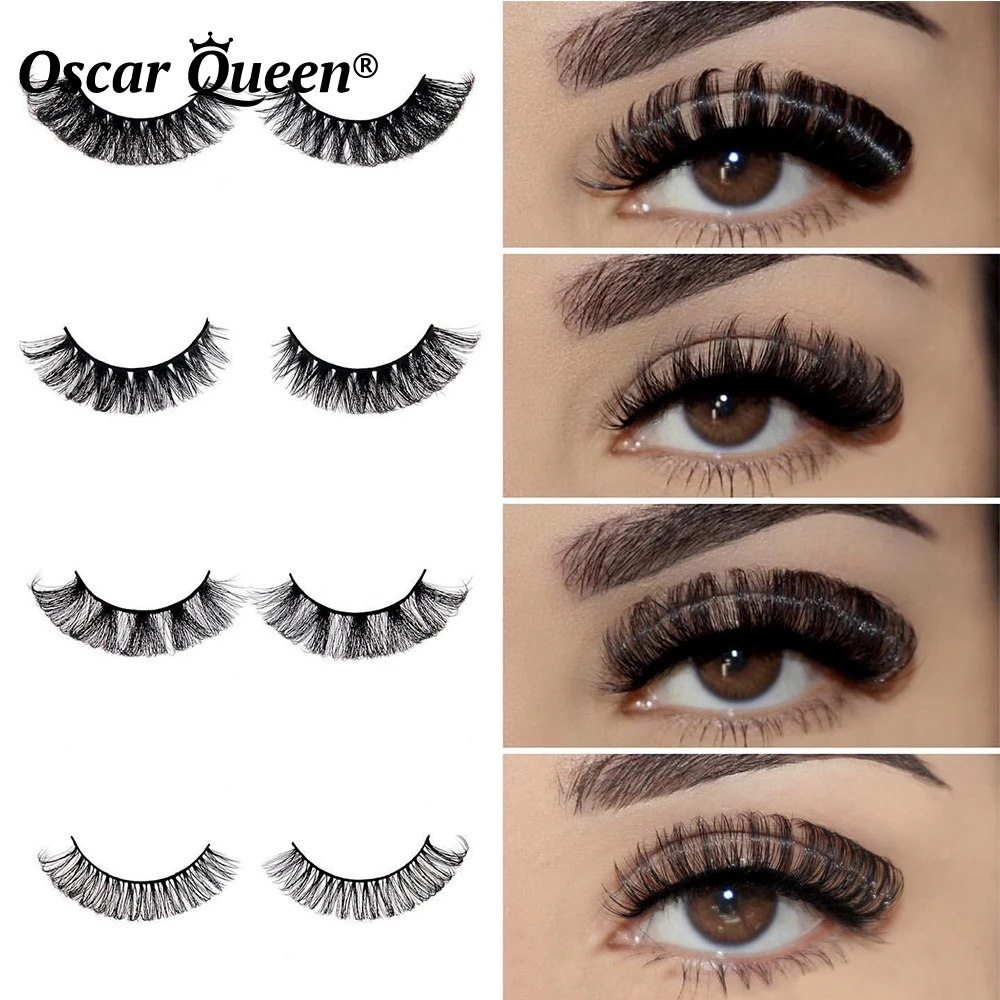 Russian Strip C D Curl 30/50/100 Pairs Fluffy Cils Mink Eyelashes Extension Wispy Natural Soft False Lashes Wholesale Maquiagem