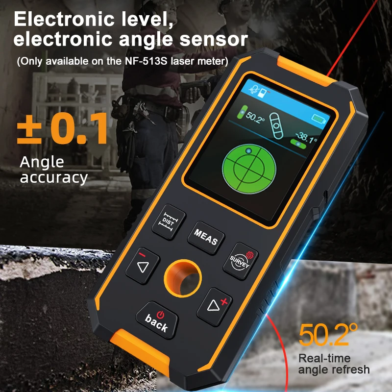 NOYAFA NF-513 Wandscanner Metaaldetector Pijpleiding Versterkte AC Live Kabel Draden Metaal Hout Stud Zoek met Positioneringsgat Wal