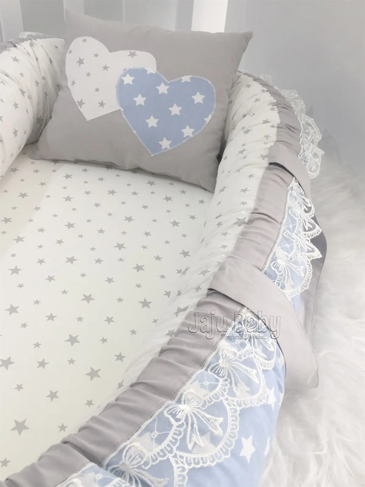 Handmade Blue Star Orthopedic Babynest