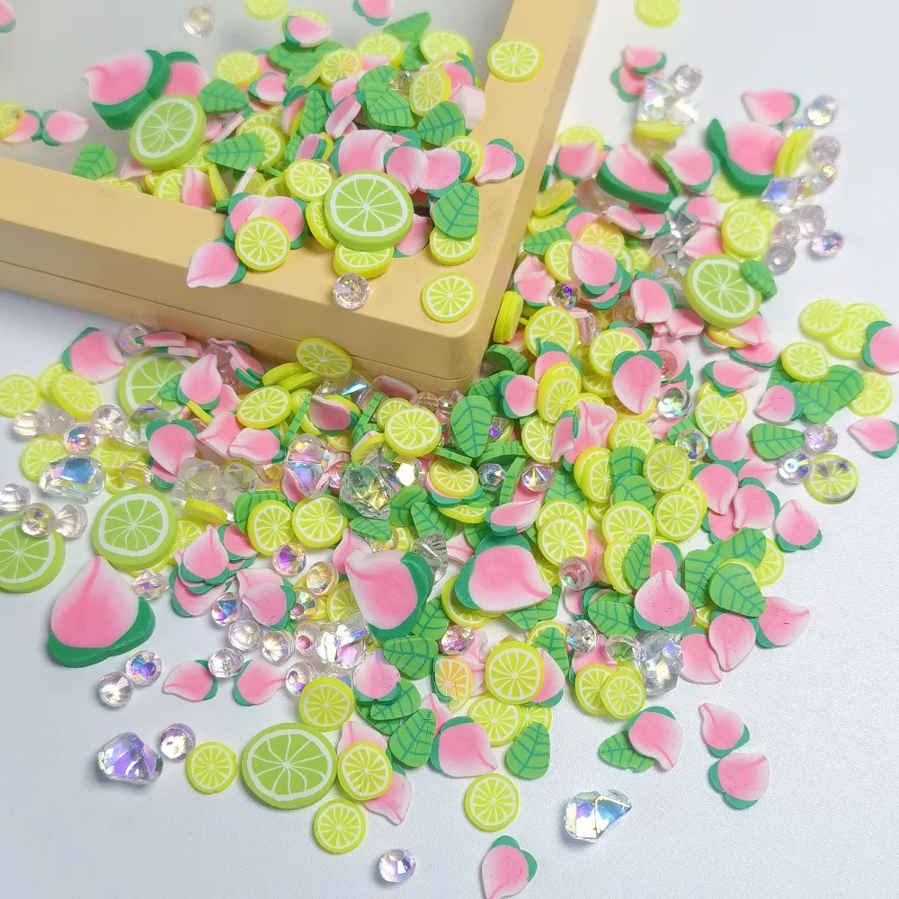 Wholesale Fruit Polymer Clay Slices Mixed Fruit Sprinkles for DIY Crafts Nail Art and Shaker Fillers