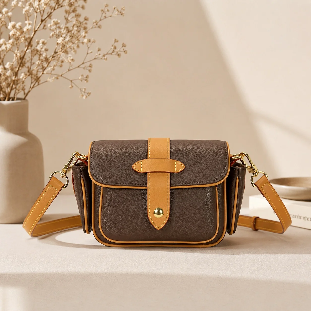 2026 New Luxury Classic Pattern Cargoo Crossbody Bag, 14 x 10 x 23 cm