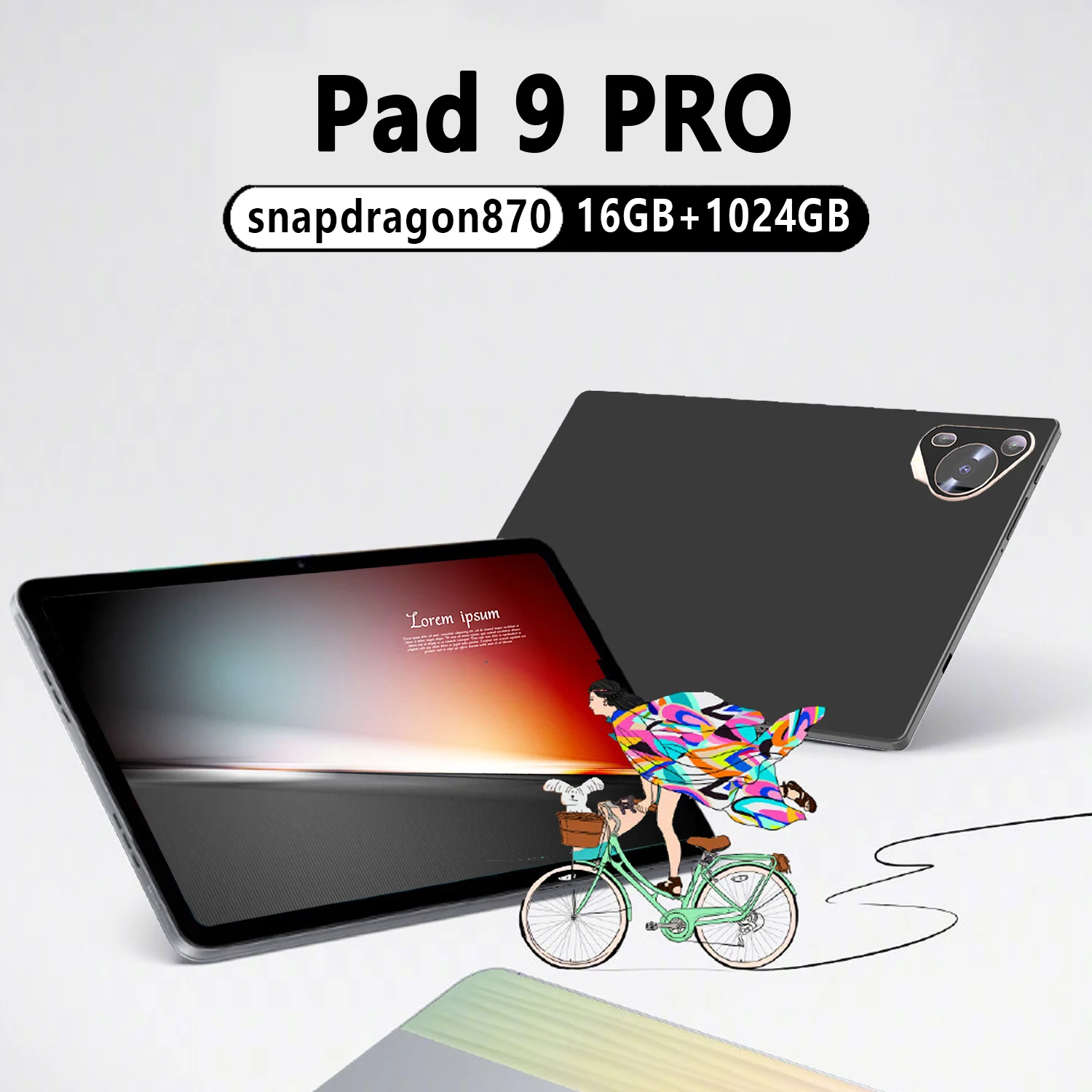 Original Pad 9 Pro tablet 10.1 inch Android 13 Snapdragon870 10 Core 16GB+1024GB 10000mah 5G Dual SIM WIFI  HD Full Screen