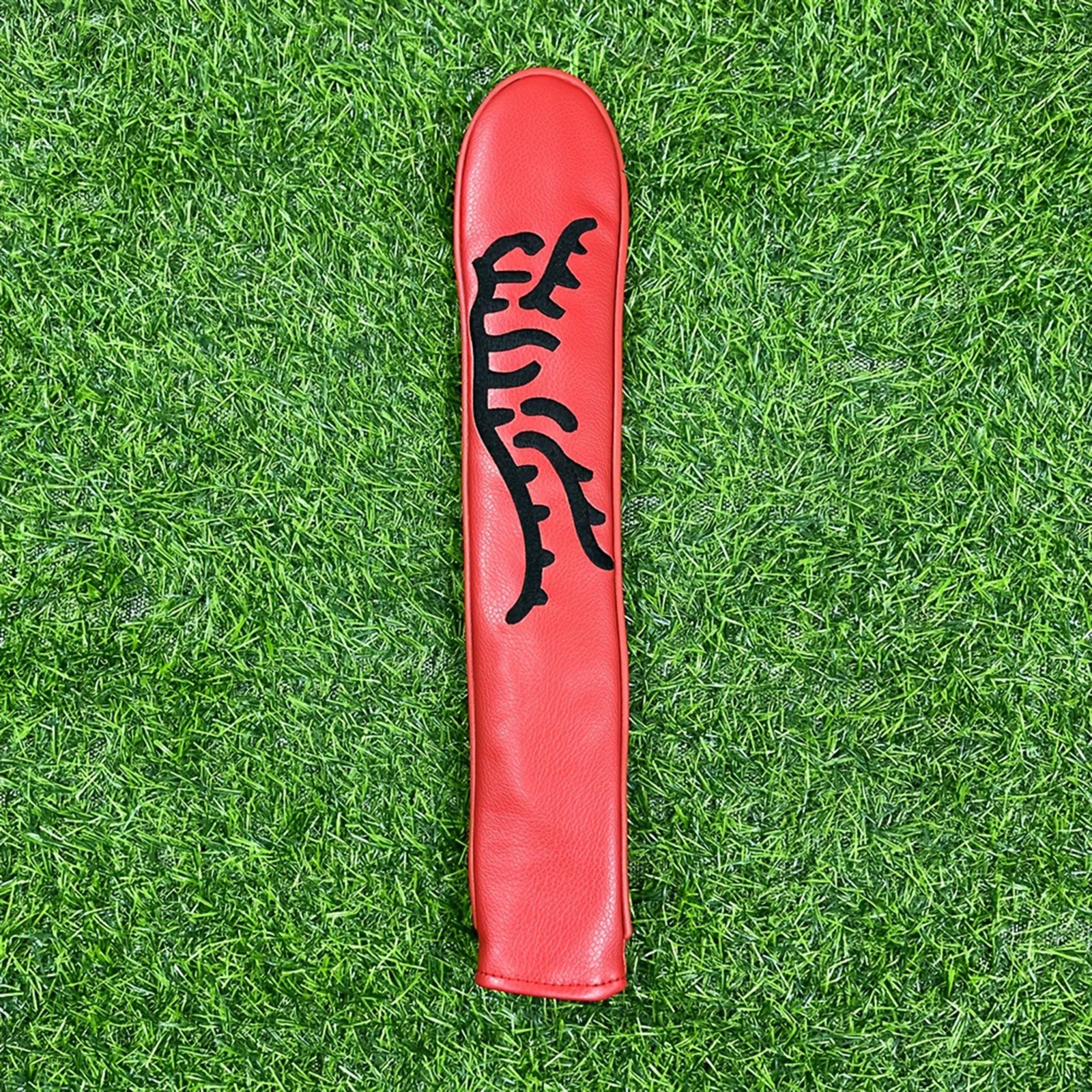 ゴルフアライメントロッドカバー、エイミング練習トレーニング補助具、スイングトレーナーヘッド保護PUレザーゴルフホルダーヘッドカバー