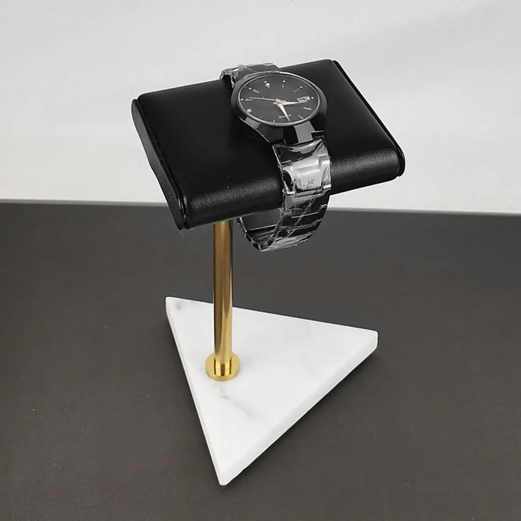 Stable Marble Watch Holder Display Stand PU Leather Watch display stand holder  for men Showcase or retail shop countertop