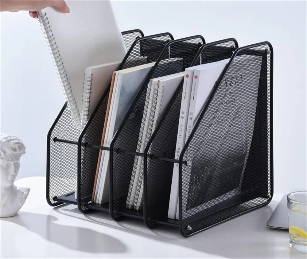 Organizador de papel A4 para oficina, bandeja organizadora de documentos, archivos de documentos estante para, carta, libro, folleto, estante libro