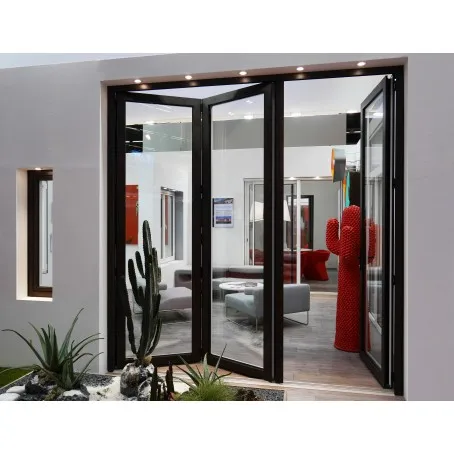 DN Bifold Doors Aluminum Framed Tempered Glass Sliding Folding Door Exterior Balcony Patio Accordion Door Home Decoration