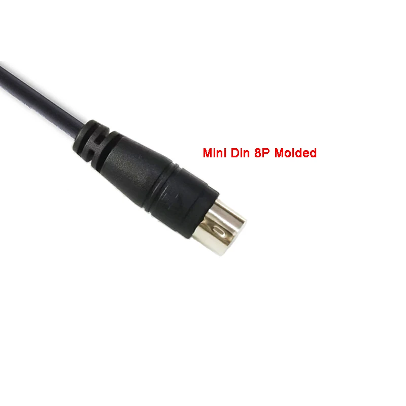 D-sub-Cable de comunicación serie DB9 hembra a moldeado, Mini Din, 8 pines, RS232, para medidores de flujo másico y controladores Alicat