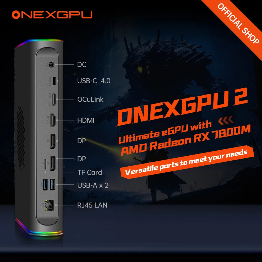 Newest  Onexplayer External Gpu Onexgpu 2 With storage12GB  AMD Radeon RX 780OM Graphics Expansion Dock Oculink USB 4