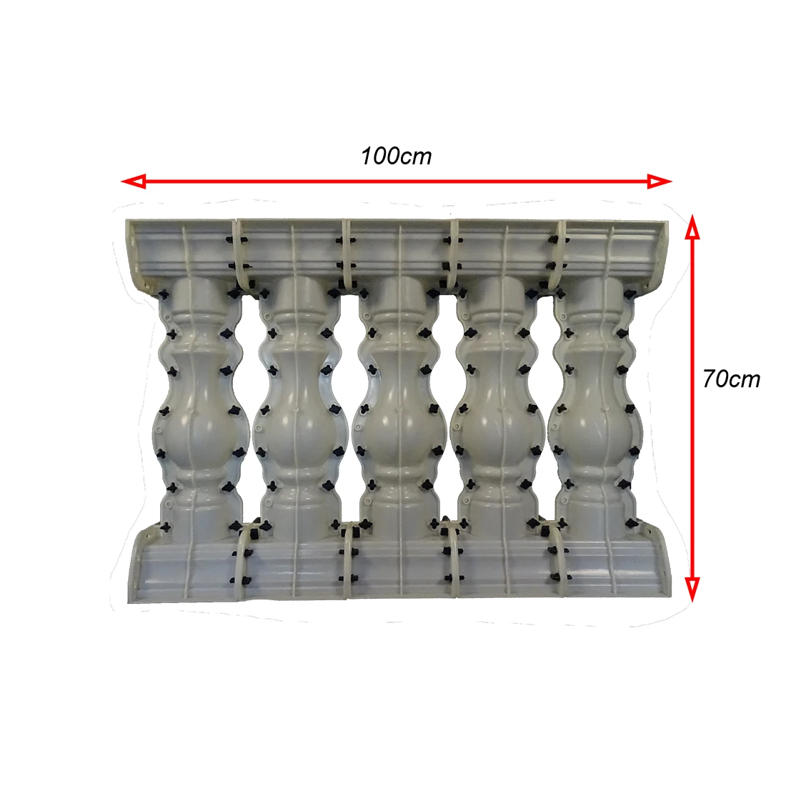 5 Per Meter High 70cm  ABS Terrace Casting decorative handrail vase column concrete Fence form balustrade mold