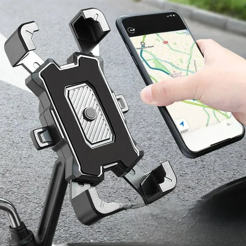 AliExpress 360 Rotation Motorcycles Bicycles Phone Holder Mobile Phone Navigation Bracket Bike Riding Shockproof For iPhone Xiaomi Samsung