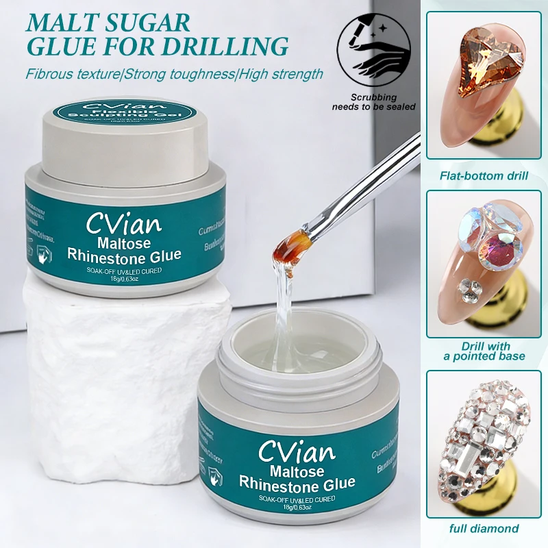 CVian EU-Standard 3-Free Wipe-Free Elastischer Superstarker & Langlebiger Jelly-Strass-Kleber / Hochleistungsklebstoff für Frauen
